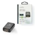 Αντάπτορας High Speed HDMI with Ethernet, HDMI mini αρσ. - HDMI θηλ, με επίχρυσες επαφές σε γκρι χρώμα.