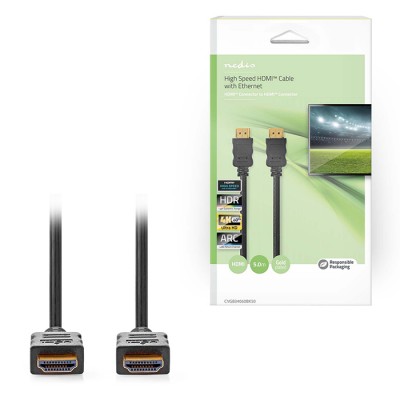 Καλώδιο High speed HDMI with Ethernet, HDMI αρσ. - HDMI αρσ., 5.00m. Καλώδιο High speed HDMI with Ethernet, HDMI αρσ. - HDMI αρσ., 5.00m.
