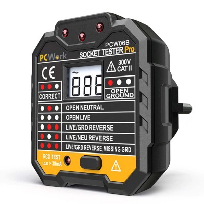 Τέστερ μπρίζας (socket tester) με ψηφιακή οθόνη. Τέστερ μπρίζας (socket tester) με ψηφιακή οθόνη.