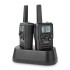 Walkie talkie με εμβέλεια έως και 10 km, σε μαύρο χρώμα.