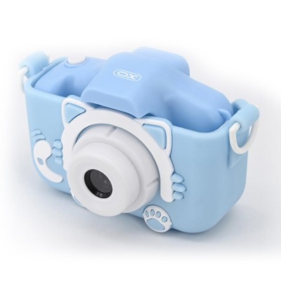 Παιδική κάμερα dual lens με προστατευτικό κάλυμμα, σε μπλε χρώμα Παιδική κάμερα dual lens με προστατευτικό κάλυμμα, σε μπλε χρώμα
