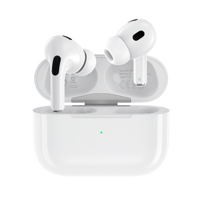 Bluetooth ακουστικά handsfree 5ης γενιάς με θήκη φόρτισης και noise cancellation, σε λευκό χρώμα