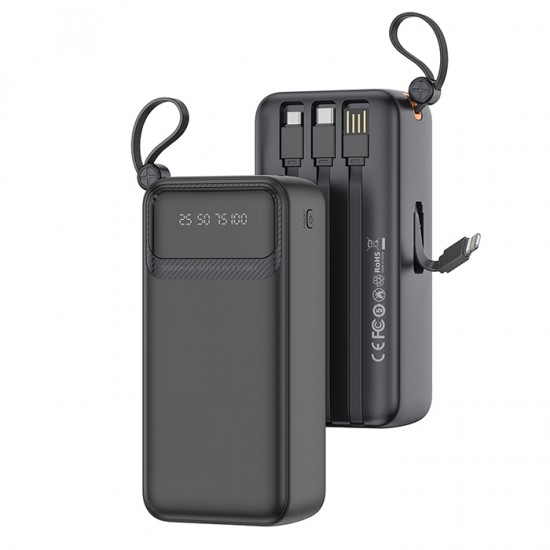 Powerbank 30.000mAh, με 4 ενσωματωμένα καλώδια (USB-A, USB-C, MICRO, LIGHTNING) Powerbank 30.000mAh, με 4 ενσωματωμένα καλώδια (USB-A, USB-C, MICRO, LIGHTNING)