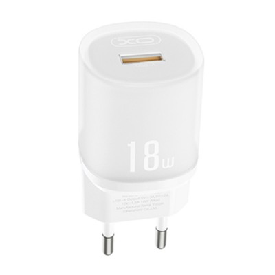 Universal φορτιστής USB-A, 18W σε λευκό χρώμα Universal φορτιστής USB-A, 18W σε λευκό χρώμα
