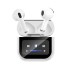 Bluetooth ακουστικά handsfree με θήκη φόρτισης και οθόνη, σε λευκό χρώμα