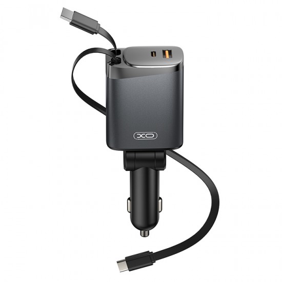 Universal φορτιστής αυτοκινήτου με 2 εξόδους, 1x USB-A & 1x USB-C και 2 ενσωματωμένα καλώδια, 1x Lightning & 1x Type-C, 108W Universal φορτιστής αυτοκινήτου με 2 εξόδους, 1x USB-A & 1x USB-C και 2 ενσωματωμένα καλώδια, 1x Lightning & 1x Type-C, 108W