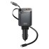 Universal φορτιστής αυτοκινήτου με 2 εξόδους, 1x USB-A & 1x USB-C και 2 ενσωματωμένα καλώδια, 1x Lightning & 1x Type-C, 108W