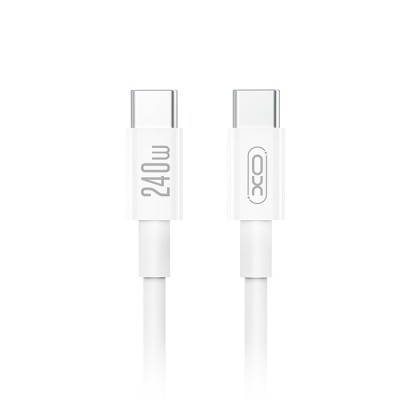 Καλώδιο USB High-Speed Type-C αρσ. - Type-C αρσ. 240W, 1m, σε λευκό χρώμα Καλώδιο USB High-Speed Type-C αρσ. - Type-C αρσ. 240W, 1m, σε λευκό χρώμα