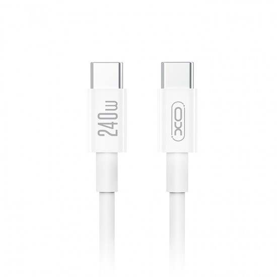 Καλώδιο USB High-Speed Type-C αρσ. - Type-C αρσ. 240W, 1m, σε λευκό χρώμα Καλώδιο USB High-Speed Type-C αρσ. - Type-C αρσ. 240W, 1m, σε λευκό χρώμα