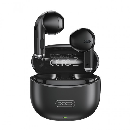 Bluetooth ακουστικά handsfree με θήκη φόρτισης, σε μαύρο χρώμα