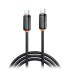 Καλώδιο USB High-Speed Τype-C αρσ. - USB Type-C αρσ. 60W, 1.00m σε μαύρο χρώμα