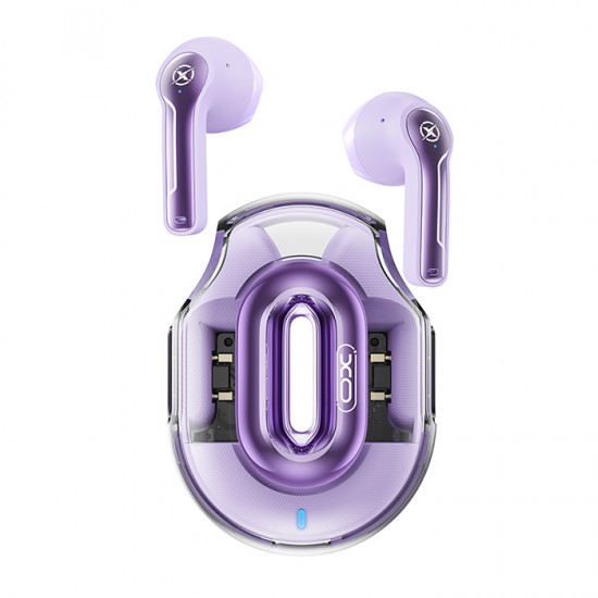 Bluetooth ακουστικά handsfree με θήκη φόρτισης, σε μωβ χρώμα Bluetooth ακουστικά handsfree με θήκη φόρτισης, σε μωβ χρώμα