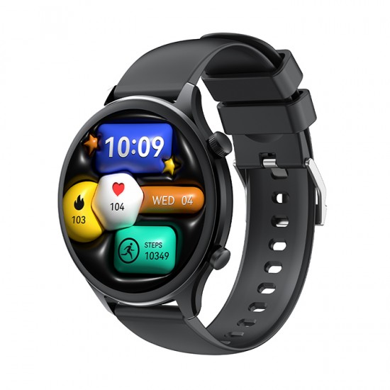 Smartwatch με οθόνη AMOLED 1.75" σε μαύρο χρώμα Smartwatch με οθόνη AMOLED 1.75" σε μαύρο χρώμα