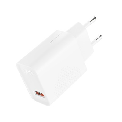 Universal φορτιστής USB-A, 18W σε λευκό χρώμα Universal φορτιστής USB-A, 18W σε λευκό χρώμα