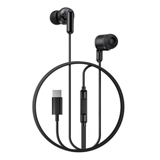 Ενσύρματα In-Ear ακουστικά με μικρόφωνο και βύσμα USB-C, σε μαύρο χρώμα Ενσύρματα In-Ear ακουστικά με μικρόφωνο και βύσμα USB-C, σε μαύρο χρώμα