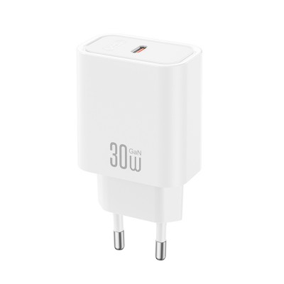 Universal φορτιστής USB-C, PD30W σε λευκό χρώμα Universal φορτιστής USB-C, PD30W σε λευκό χρώμα