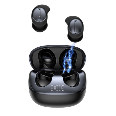 Bluetooth εργονομικά ακουστικά με τεχνολογία ακύρωσης θορύβου (ANC Noise Cancelling), δυνατότητα χρήσης κατά τον ύπνο και θήκη φόρτισης, σε μαύρο χρώμα Bluetooth εργονομικά ακουστικά με τεχνολογία ακύρωσης θορύβου (ANC Noise Cancelling), δυνατότητα χρήσης κατά τον ύπνο και θήκη φόρτισης, σε μαύρο χρώμα