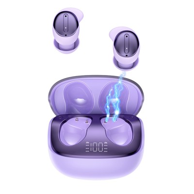 Bluetooth εργονομικά ακουστικά με τεχνολογία ακύρωσης θορύβου (ANC Noise Cancelling), δυνατότητα χρήσης κατά τον ύπνο και θήκη φόρτισης, σε μωβ χρώμα Bluetooth εργονομικά ακουστικά με τεχνολογία ακύρωσης θορύβου (ANC Noise Cancelling), δυνατότητα χρήσης κατά τον ύπνο και θήκη φόρτισης, σε μωβ χρώμα