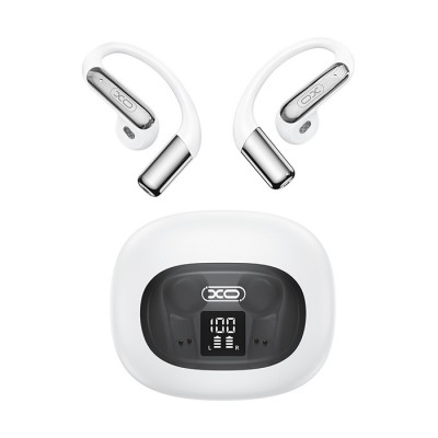 Bluetooth ακουστικά handsfree με θήκη φόρτισης και LED οθόνη, σε λευκό χρώμα Bluetooth ακουστικά handsfree με θήκη φόρτισης και LED οθόνη, σε λευκό χρώμα