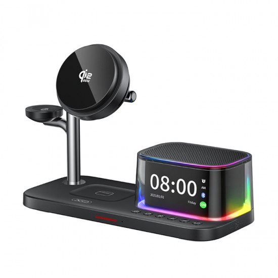 Charging Station για κινητό, smartwatch και ακουστικά με ηχείο και ρολόι, 25W Charging Station για κινητό, smartwatch και ακουστικά με ηχείο και ρολόι, 25W