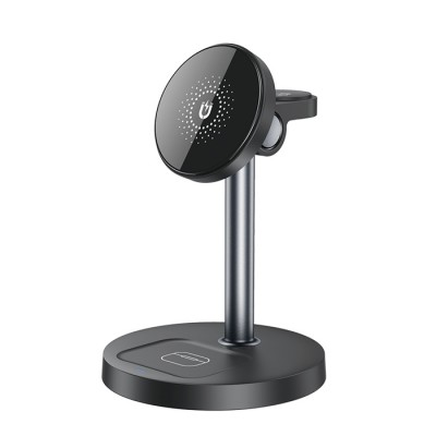 Charging station για κινητό, smartwatch και ακουστικά σε μαύρο χρώμα Charging station για κινητό, smartwatch και ακουστικά σε μαύρο χρώμα