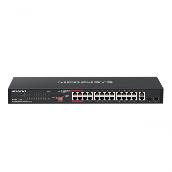 28-Port gigabit rackmount switch με 24 θύρες PoE+