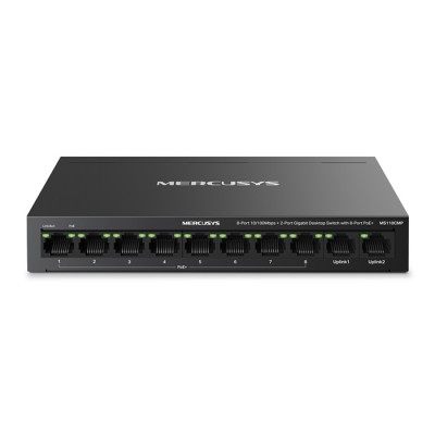 8-Port 10/100 Mbps + 2-Port Gigabit Desktop Switch με 8 θύρες PoE+ 8-Port 10/100 Mbps + 2-Port Gigabit Desktop Switch με 8 θύρες PoE+