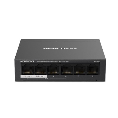 6-Port 10/100Mbps desktop switch με 4 θύρες PoE+